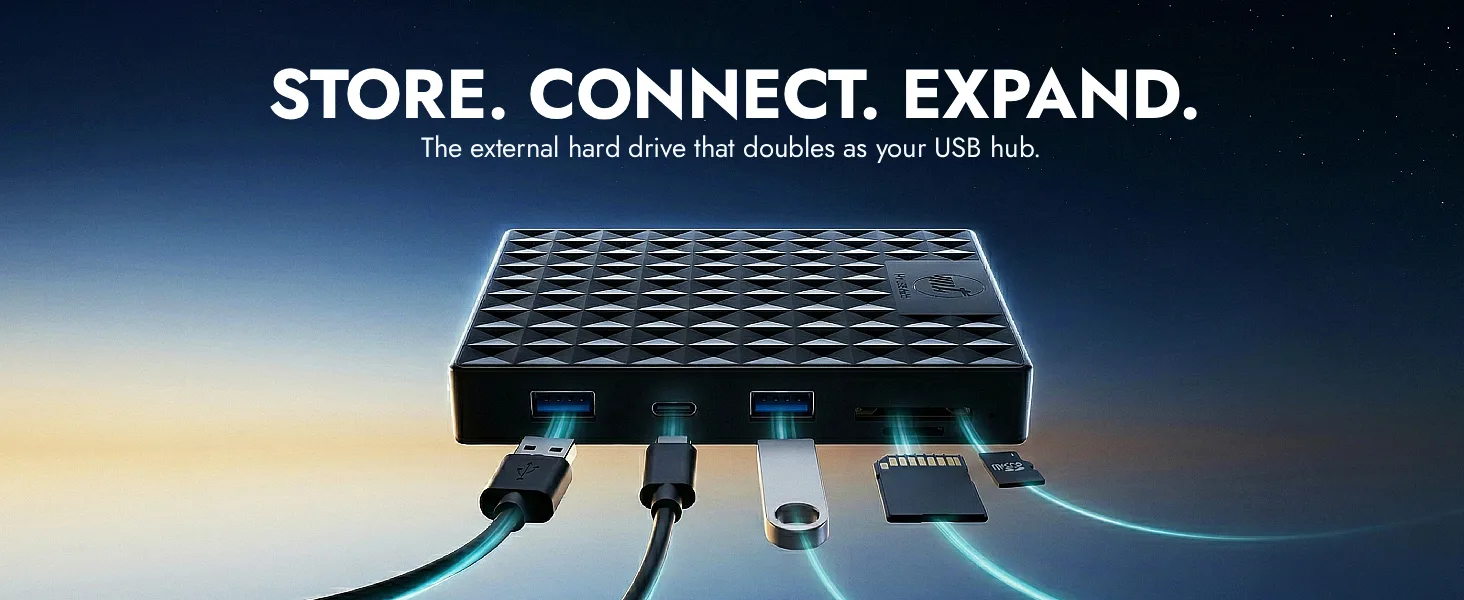 Store, connect, expand: the external hard drive that doubles as your USB hub